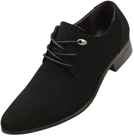 MEIbax Chaussure Homme Ville Mariage Dressing Business Classique Lacets Chaussures Confortables Élégante Derbys Costume Habillées Chaussures (Black, 41)
