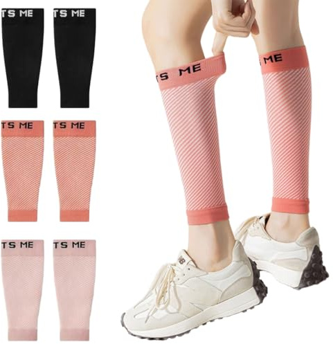 GGUFAY 3 Paar Waden Kompressionsstrümpfe, Stützstrümpfe für Damen und Herren, Compression Socks Stützstrümpfe Kompressionssocken für Sport, Wandern, Reisen, Radsport, Running