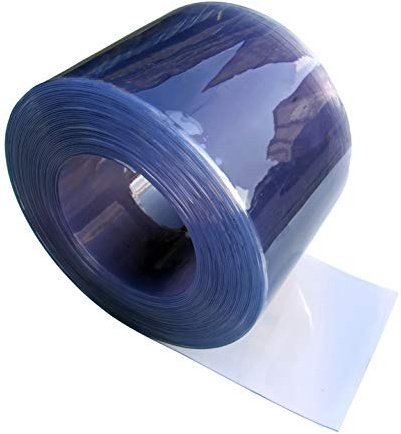 Clear PVC Door Strip Curtain Roll 100mm x 2mm Heavy Duty Plastic Strips for Warehouse, Walk-in Freezer, Cold Room & Industrial Doors Maintain Temperature, Reduce Noise & Control Dust (5 Metre Long)