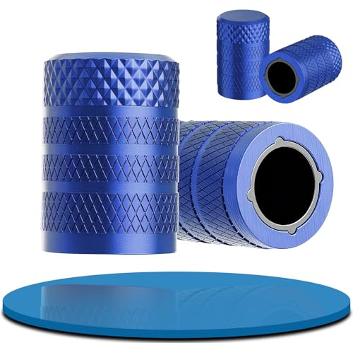 4 Tappini Gomme Auto Lega di alluminio, Tappi Valvole Pneumatici Auto Resistente ai Raggi UV, Tappi Ruote Auto Resistente all'Acqua e alla Polvere, Tappi Pneumatici per Auto, Moto, Biciclette