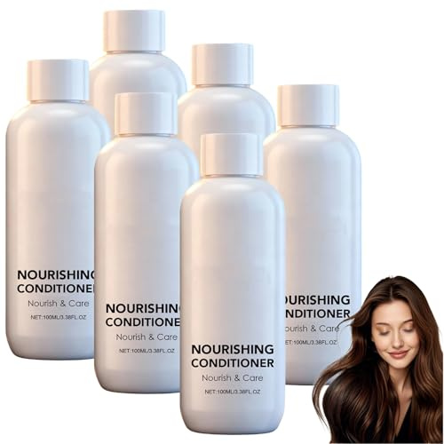 Champú Volumizador y Acondicionador Nutritivo, Cuidado Hidratante Ligero para Cabello Seco Dañado o Fino, Acondicionador Suavizante para Cabello Suave y Brillante, Suave de usar (6 unidades)