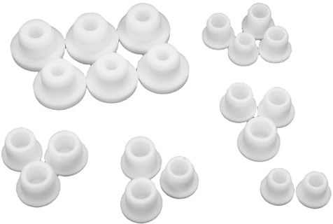 PAMINGONO Tappi per Saliera e Pepiera in Silicone Bianco Riutilizzabili Set 21 Pezzi Chiusura Ermetica per Bottiglie Tubo Compatibili Tappi di Ricambio per Contenitori da Cucina