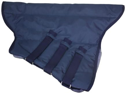 FewNvWa Copricollo per Cavallo Copricollo Invernale Impermeabile Cappuccio Imbottito con Fodera Oxford E Cinturini Adatto a Passeggiate Freddo Equitazi, Blu