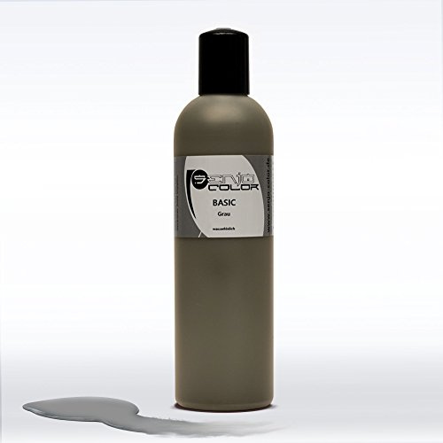 Senjo Color Basic Bodypainting Pinturas I Pintura corporal cosmética soluble en agua | Líquido para aerógrafo y pincel I 250 ml gris