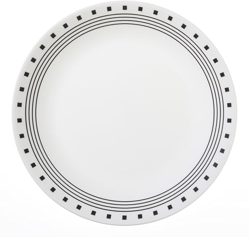 Livingware 10-1/4 in. City Block Dinner Plate (Pack of 6)