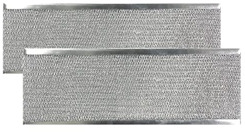 Air Filter Factory 6-1/8 x 23-3/8 x 3/32 Inches Range Hood Aluminum Grease Filters 2-Pack
