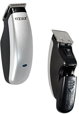 Vetrineinrete® Tagliacapelli mini rasoio portatile da viaggio a batterie con 3 pettini ricambiabili per barba capelli barbiere regolabarba taglia capelli pratico 10.5 cm BA007 G12