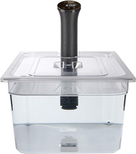Sous Vide Tools Recipiente de policarbonato de 20 litros, tapa cortada a medida para la olla Anova Nano de Sous Vide, sin BPA, antiadherente, apto para lavavajillas