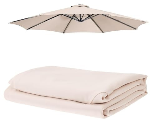 Replacement Parasol Canopy 8 Arms 3M Garden Parasol Replacement Canopy, Polyester UV Protection Waterproof，for Outdoor Garden Deck Backyard Sun Shade (Umbrella Cloth ONLY)