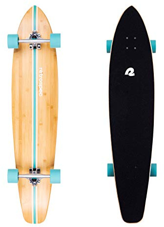 Retrospec Zed Longboard Skateboard Complete Cruiser | Bamboo & Canadian Maple Wood Cruiser w/Reverse Kingpin Trucks for Commuting, Cruising, Carving & Downhill Riding