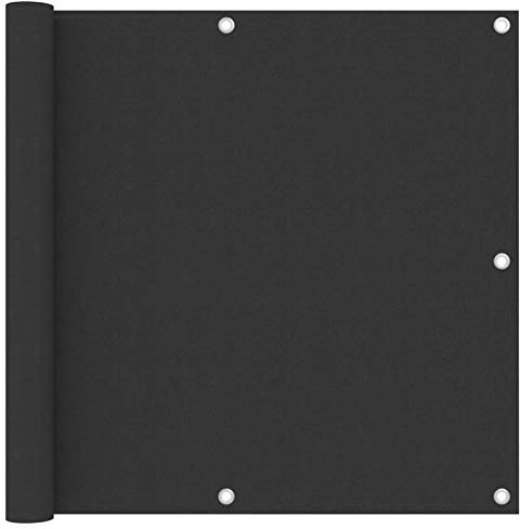 Qnotici Paravent de Balcon Housse de Balcon Paravent de Balcon Habillage de Balcon Protection UV résistant aux intempéries Tissu Oxford Anthracite 90x500 cm