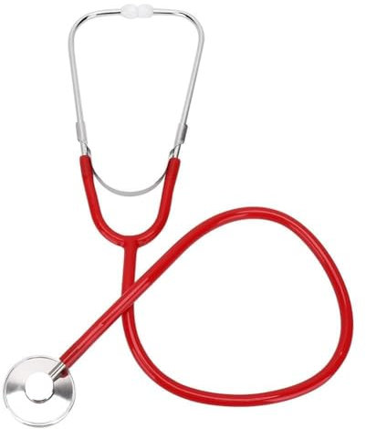 Stetoscopio a testa singola, ecoscopio per rilevamento cuore-polmone in lega leggera di alluminio per medici/infermieri/studenti di infermieristica, per medicina/casa(rosso)