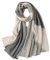 Prettystern 100% Kaschmir-Schal Cashmere Stola Damen-Tuch Kuschelig Warm mit Farbkontrast schimmernder Gold-Fadern 3. silbergrau grau