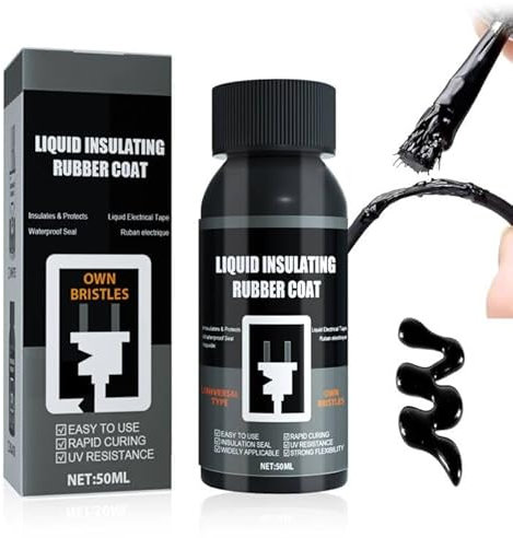 HASAIKA® Flüssiges Isolierband Wasserdicht, Flüssig Isolierender Kleber, Wasserfester Isolierkleber, Elektrisches Isolierband für Flüssige Isolierung zur Elektronischen (schwarz)