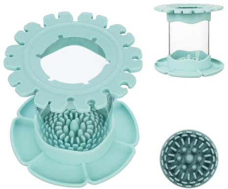OSDUE Limpiador de Pinceles(Todo En Uno),Enjuague de Pinceles con Paleta y Organizadores de Pinceles, Taza de Enjuague de Pigmentos para Pintura y Limpieza de Brochas, Bellas Artes, Estudio