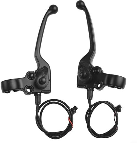 Sileduove 1 Paar E-Bike Bremshebel, Aluminiumlegierung Linke Bremse Rechte Handbremse mit Parkknopf