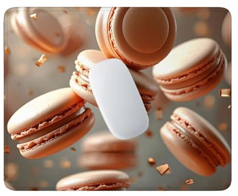 Tapis de Souris, Macaron Tapis de Souris Gamer Mousepad de Bureau 34x28 cm Base en Caoutchouc Antidérapante étanche Lavable la Vitesse et la précision Améliorées Accessoire Bureau V-685