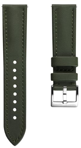WatchGecko Bracelet Atlas en toile à voile | Bracelet de montre de rechange imperméable en PVC, texture toile à voile, rembourré et souple pour plus de confort