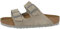 BIRKENSTOCK Arizona (Suede Larga) - Sandalo da Donna in Pelle Con doppia Fascia 38/Stone Coin-L