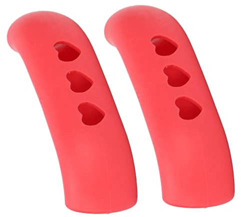 Pentola in Silicone flessibile: Installa il Supporto a Legna Calda Maniglia per i Requisiti di Cottura Quotidiana [2pc] (rosso)