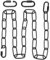Cadena de acero de 0,9 m, cadena de acero inoxidable con 2 bloqueos, cadena de metal negra, cadena de eslabones para conectar diferentes lámparas, lámparas de jaula, lámparas de techo, candelabros