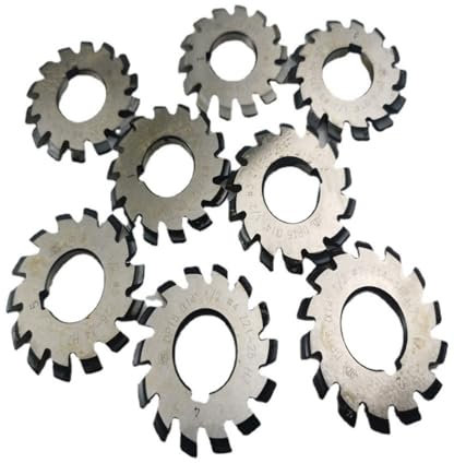 8pcs M1.5 Straight Tooth Disc Bevel Gear, HSS#1-8 PA20 Degree Milling Cutter, Cutting Tools for Milling Machine