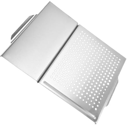 STAHAD Piastra Barbecue in Quadrata Resistente per e Terrazzo e Facile da con Maniglia Ergonomica Multifunzionale come Tagliere e Vassoio Barbecue