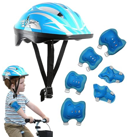 Set di protezioni per skateboard - Kit di sicurezza per bambini per pattinaggio a rotelle | Attrezzatura di protezione completa per skateboard, scooter, pattinaggio a rotelle e bicicletta