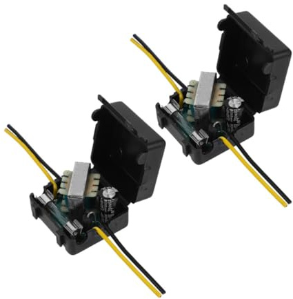 Housoutil 2 Pièces Filtre d'alimentation 12v pour Voiture et Camion, Filtre Anti-parasites en Métal et Plastique, Améliore la Performance Audio, Installation Facile
