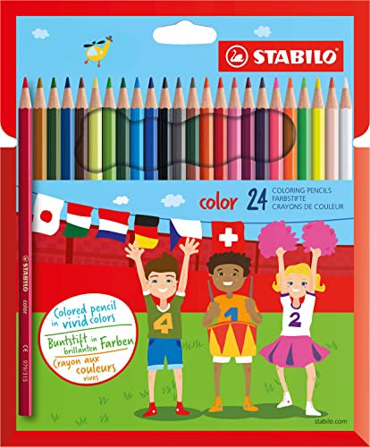 STABILO - Buntstift - color - 24er Pack - mit 24 verschiedenen Farben inkl. 4 Neonfarben