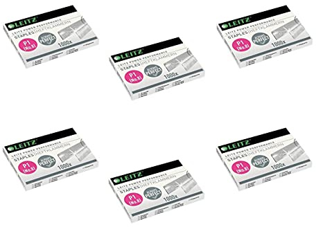 Leitz Heftklammern Nr. 8 (6/4-21/4 mm) verzinkt, 6 Packungen à 1000 Stück