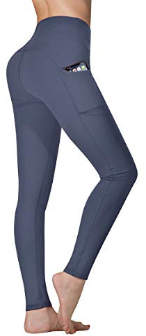 Vimbloom Leggins Mujer Mallas Deporte Mujer Cintura Alta para Running Training Fitness Estiramiento Yoga y Pilates VI263(Gris Azul, M)