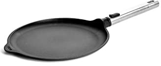 Woll Diamond Logic XR Pro Crêpespfanne - Induktiv -, Ø 26 cm, mit abnehmbarem Edelstahlstiel - Geeignet für alle Herdarten, Aluminiumguss, Antihaft-Versiegelung, backofenfest, schwarz