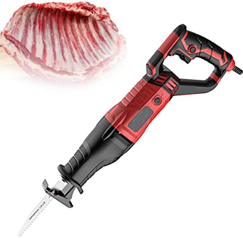 AFITO 900W/1300W Profi Metzger Knochensäge, Knochensäge Elektrische, Knochen Sägemaschine, Fleischsäge Maschine, Beste Wahl zum Knochenschneiden,Red-1300W