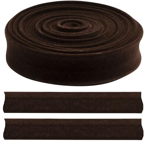 AERZETIX - C71938 - Cinta al sesgo en terciopelo 3 metros x 18mm - en viscosa 39% algodón 32% y poliamida 29% - color marrón - costura tela