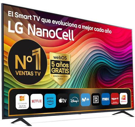 LG Nanocell TV 2024 | 75NANO81 | 75 Pouces | UHD | Processeur α5 Gen7 AI 4K, Bleu foncé