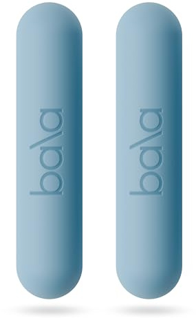 Bala Bars Dumbbell Set for Women & Men, 2lb Dumbbells (Sea) - Set of 2 Bars Designed for Walking, Strength Training, HIIT, Boxing & Aerobics - Hand Weights for Working Out at Home