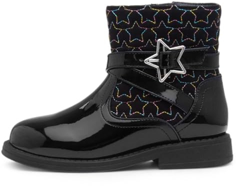 Walkright Leanne Girls Black Patent Ankle Boot - Size 9 Child UK - Black