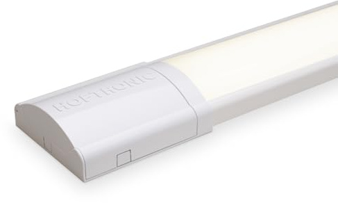 HOFTRONIC - Réglette LED 60cm 20W Tube intégré 4000K blanc neutre 2520lm Super lumineux 30000h Lampe LED longue portée 600x74x25mm (LxBxH) Lampe de cave éclairage de garage - IP20 intérieur