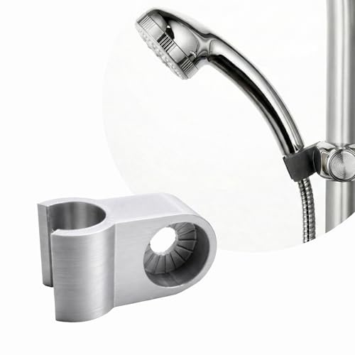 Sintrix Fab reservhållare för duschhuvud med raster – kompatibel med DUSAR Rain duschsystem, duschhuvudhållare för duschpelare/duschstång, silver