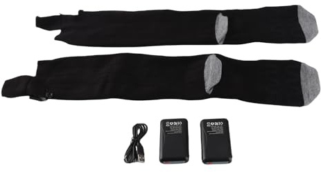 Yusat Calcetines calefactables para hombres y mujeres, 4000 mAh, con batería recargable, para ciclismo, moto, esquí, camping, senderismo