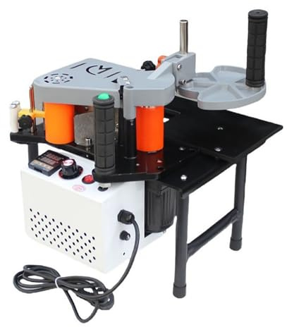 Máquina automática de bandas de bordes, herramienta portátil para carpintería con control inteligente de temperatura para bordes rectos y curvos de muebles, sistema de rotura de cinta fácil