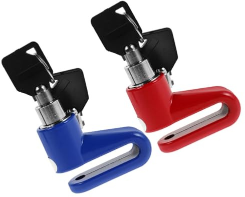 Kisangel Candado de Freno de Disco Antirrobo para Bicicletas y Motocicletas, Diseño Multifuncional, Material Plástico Resistente, Compacto y Portátil con Llavero Incluido