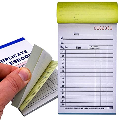 Online Best Service Lot de 20 carnet de vente reçu de commande facture copie autocopiante 50 ensembles 3,5 X 5,5