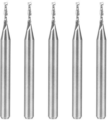 sourcing map 5STÜCKE 1/8Schaft 1,2mm x 6mm Hartmetall flachem Nasen Schaftfräser CNC Fräser de