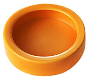 Amkunft Gamelle en céramique de qualité alimentaire pour reptile, bol d'angle anti-fuite, mini bol pour nourriture et eau pour reptile, bol à angle droit couleur vive