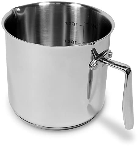 Moneta Accordo Bollilatte, in Acciaio Inossidabile per Ogni Piano Cottura, 14 cm