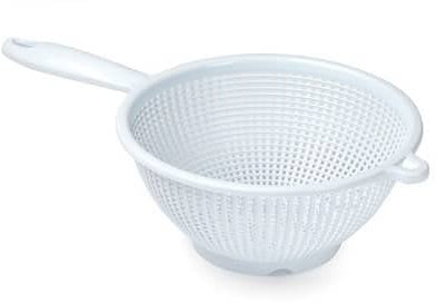 CABLEPELADO - Escurridor Verduras con Mango plastico - Escurridor Pasta - colador - Libre de BPA - Apto Lavavajillas - Blanco
