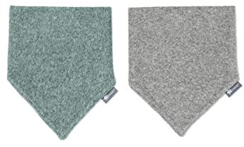 Sterntaler Unisex Halstuch Doppelpack Frottee - Dreieckstuch Baby aus Baumwolle - Dunkelgrün