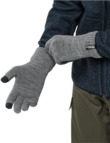 Jack Wolfskin Unisex Rib Glove Handschuh, Grey Heather, L